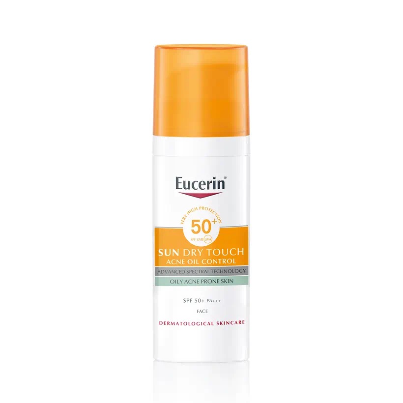 Kem chống nắng Eucerin Sun Dry Touch Oil Control SPF 50 giúp bảo vệ da khỏi tia UV và hạn chế sai lầm khi sử dụng cho da dầu nhờn.