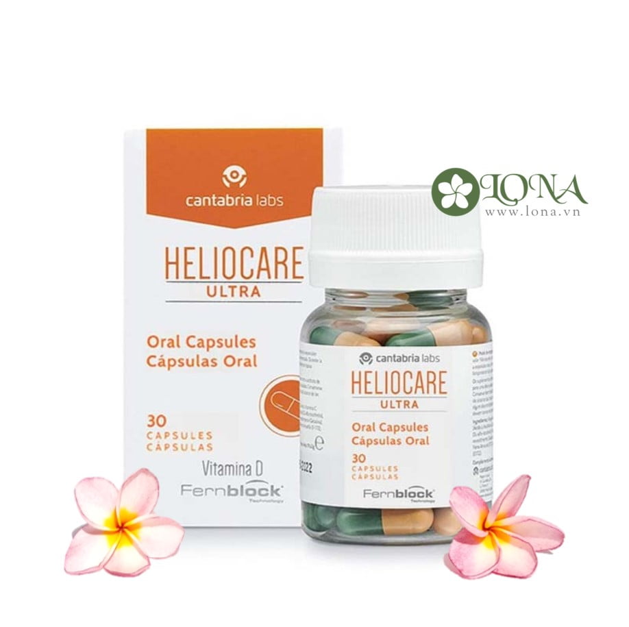 Viên uống chống nắng Heliocare được kết hợp thành phần chất chống nắng tự nhiên, tạo nên một phương pháp chống nắng an toàn và hiệu quả chống nắng từ bên trong.