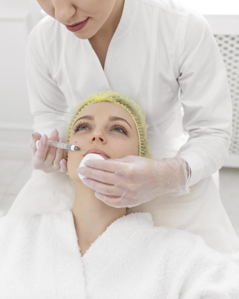 Hình ảnh minh họa quá trình tiêm vi điểm với việc xác định điểm tiêm Karisma rõ ràng, đảm bảo mỗi điểm tiêm Karisma được thực hiện chính xác