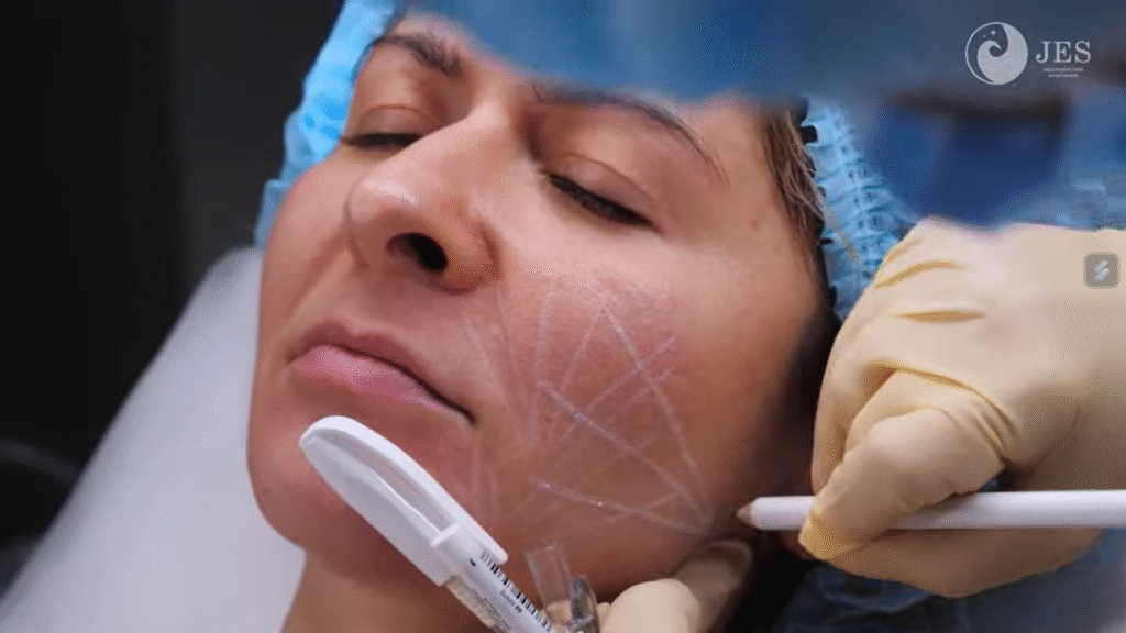 Ảnh minh họa facemap_phan_chia_vung_dieu_tri_07 cho thấy quá trình so sánh lâm sàng giữa Karisma và Jalupro