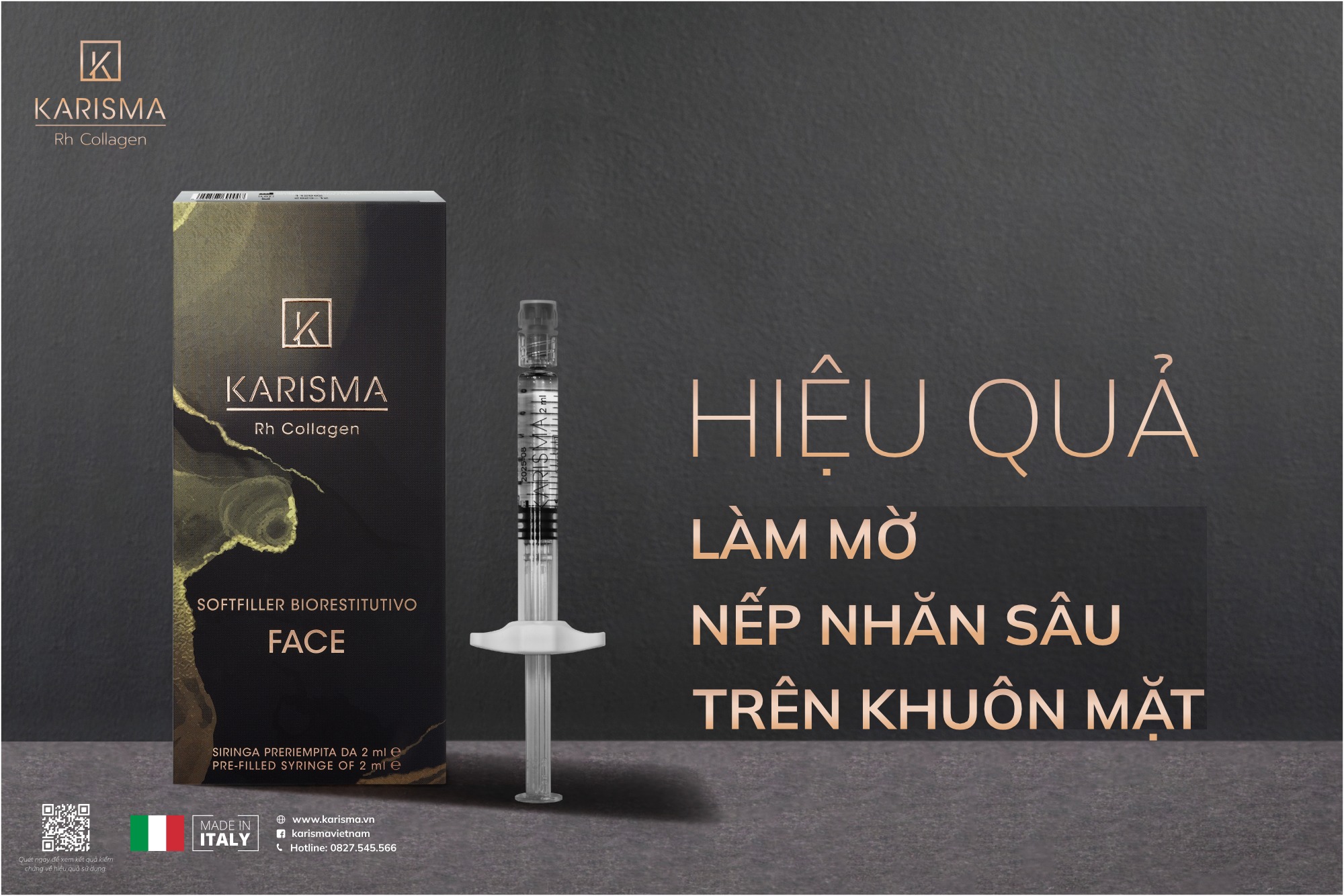 Hình ảnh xác định khu vực cần điều trị với tiêm karisma, cho thấy quy trình thực hiện an toàn và hiệu quả.