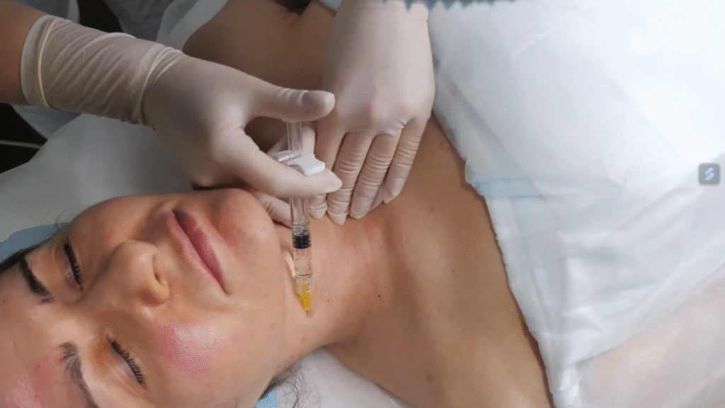 Với hình ảnh trẻ hóa da cổ, tác dụng của tiêm BAP Karisma được thể hiện rõ qua sự an toàn và hiệu quả, đồng thời chứng minh công dụng của tiêm Karisma với sẹo rỗ trong cải thiện cấu trúc da.