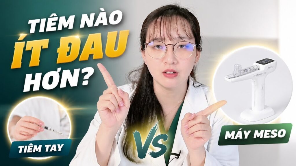Tiêm Mesotherapy Có Đau Không? So Sánh Tiêm tay với Máy Tiêm Meso Khô Reeme Pro 9