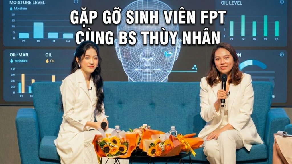 Lona cùng Bs Lê Nguyễn Thùy Nhân gặp gỡ sinh viên FPT